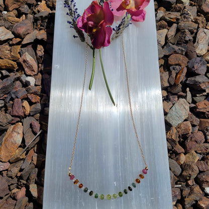 RESERVED for Melissa L: Chakra Harmony: Multi-Tourmaline &amp; Rainbow Moonstone Necklace