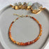 Dainty Handcrafted 14K Gold-Filled Ombre Carnelian Bracelet