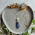 Kyanite & Rainbow Moonstone Necklace on 18" 14k Gold-Filled Chain