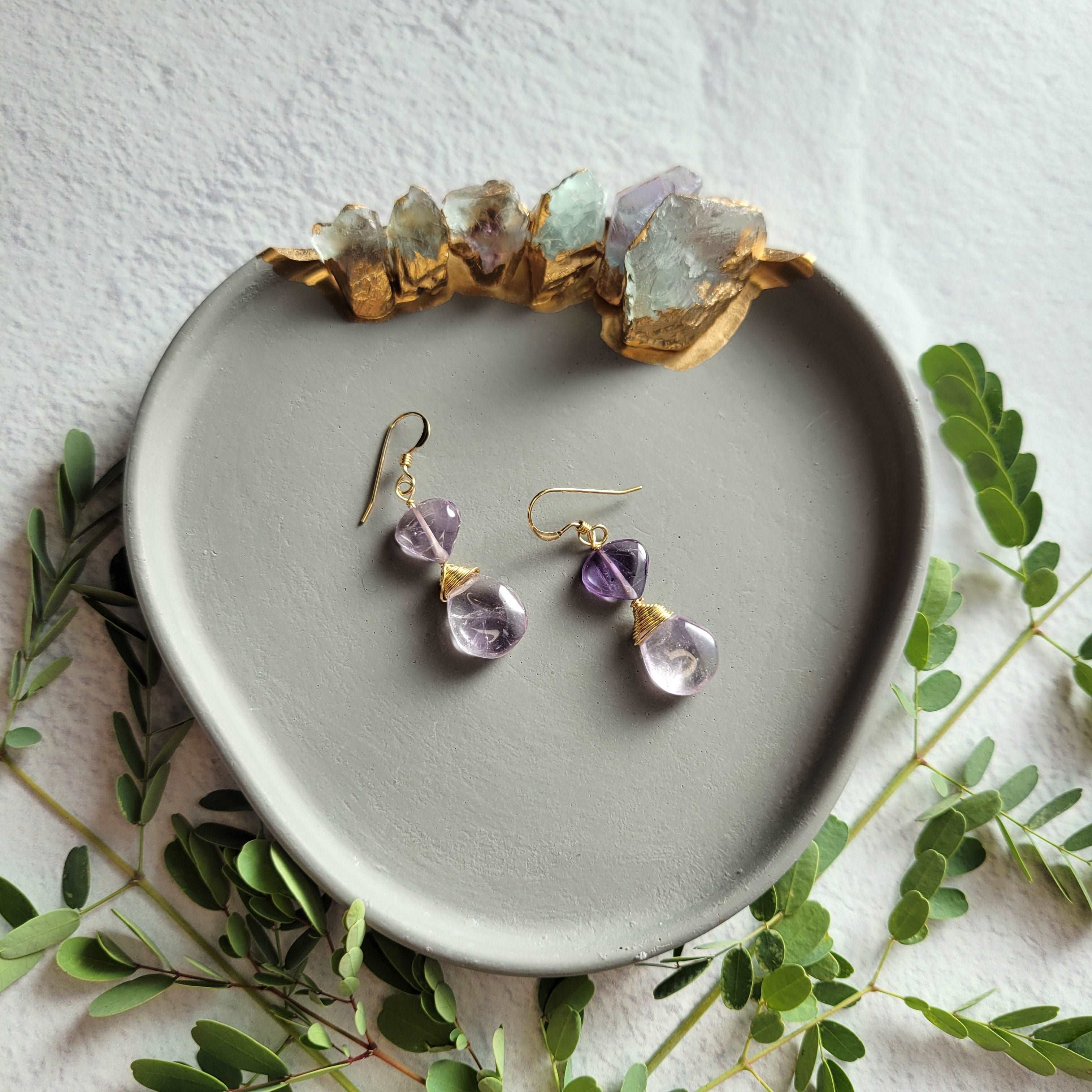 14k Gold-Filled Amethyst Earrings