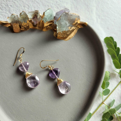 14k Gold-Filled Amethyst Earrings