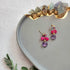 Dainty 14K Gold-Filled Pink Chalcedony, Pink Tourmaline & Amethyst Earrings