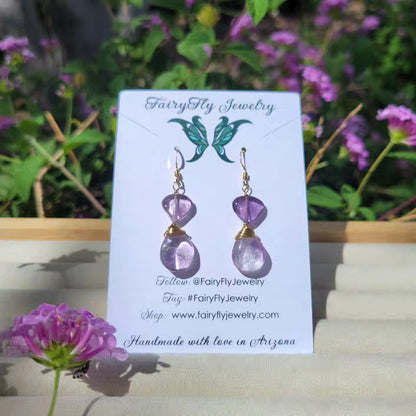 14k Gold-Filled Amethyst Earrings