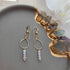 Dainty Handcrafted 14K Gold-Filled Blue Lace Agate & Rainbow Moonstone Earrings